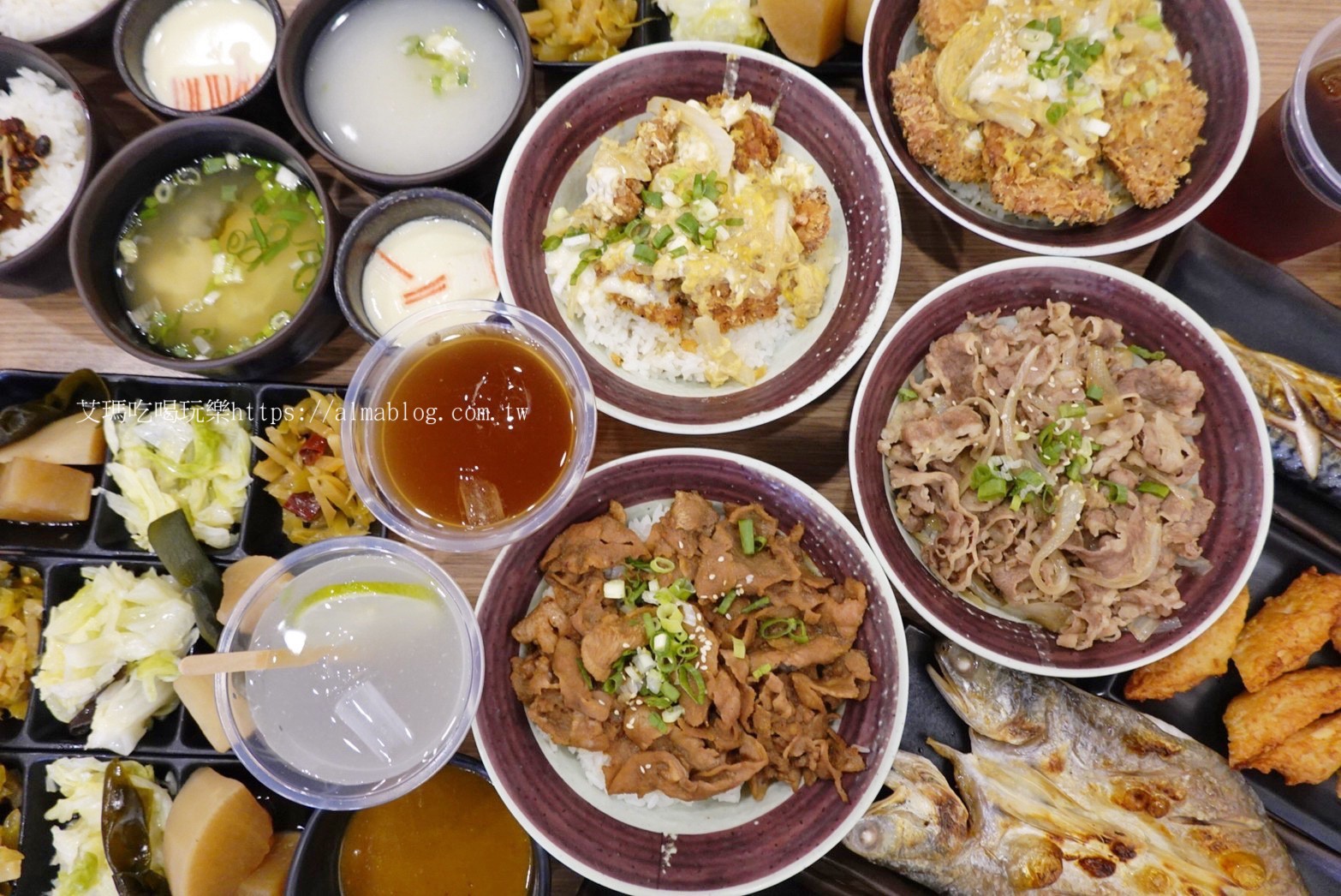 千夜一夜干 丼飯,午仔魚(yú),吃到飽,日式丼飯,桃園美食,燒肉飯,花魚(yú)一夜干,蘆竹美食,豬排丼飯