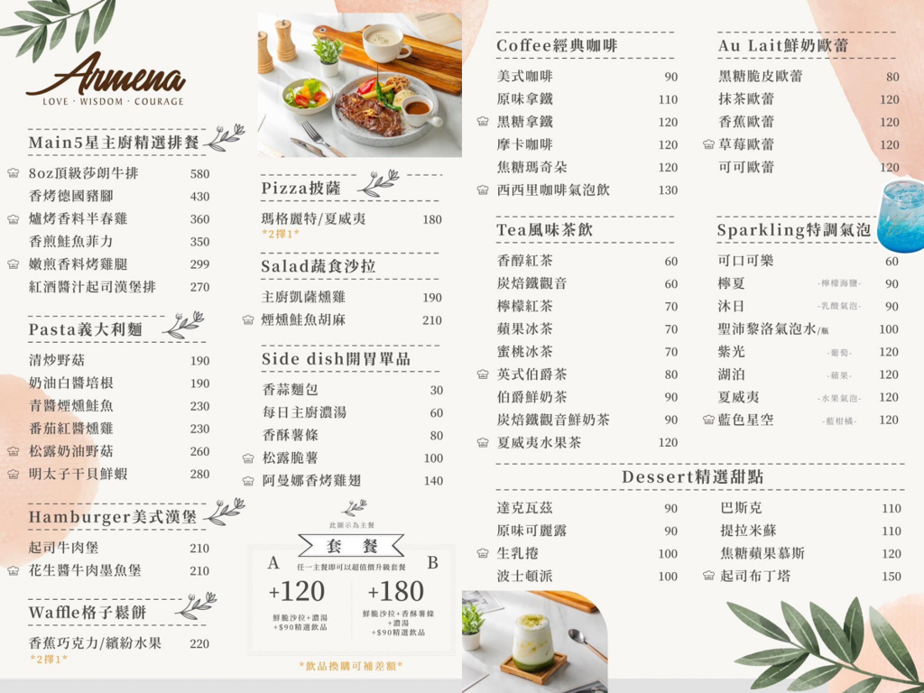 ArmenaCoffee阿曼娜咖啡,下午茶,中原咖啡,中原商圈,中原夜市,咖啡,桃園咖啡,義大利麵